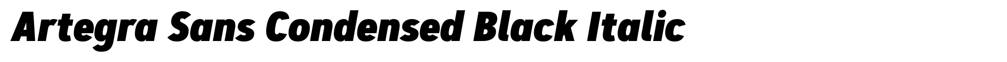 Artegra Sans Condensed Black Italic image